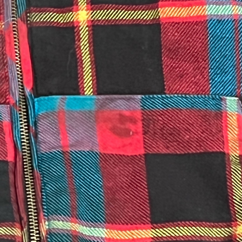 Quicksilver Men L Colorful Plaid Full Zip Quilted Polyester Filled Jacket - Picture 5 of 9